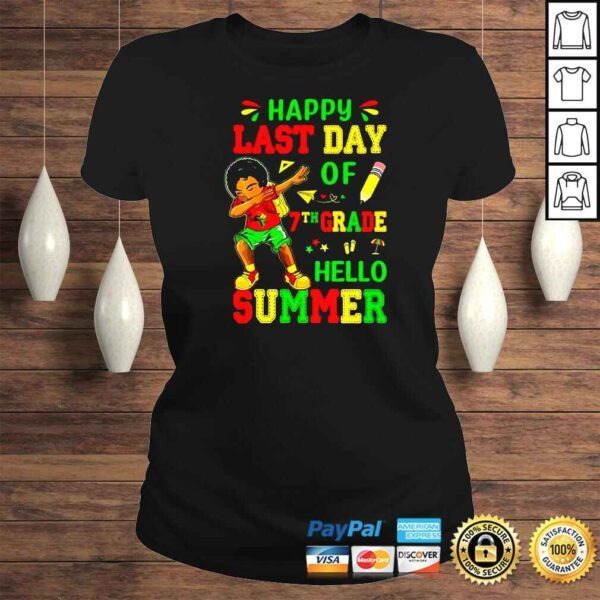 Happy Last Day Of 7Th Grade Dabbing Black Boys Juneteenth TShirt - Image 3