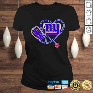 ClassicLadies Heartbeat Nurse Stethoscope New York Giants shirt