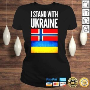 ClassicLadies I Stand with Ukraine and Norway Flag Shirt