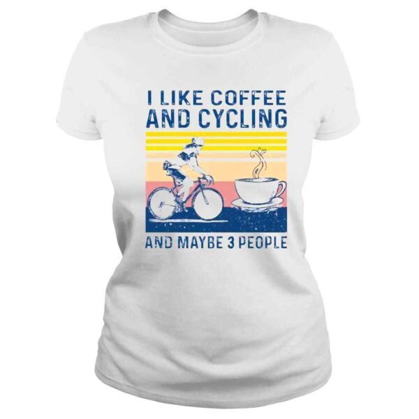 I like cycling and coffee and maybe 3 people vintage shirt - Image 3