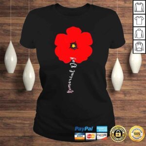 ClassicLadies I wear a little poppy flower memorial day veteran military shirt