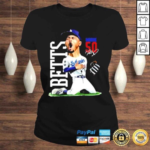 Iksw los angeles Dodgers mookie betts cartoon shirt - Image 3