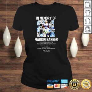 ClassicLadies In Memory Of Marion Barber 24 running back Dallas Cowboys shirt