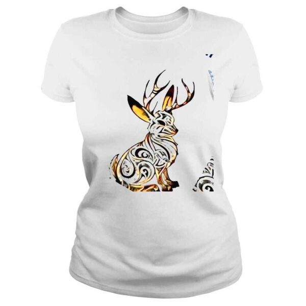 Jackalope rabbit graphic shirt - Image 3