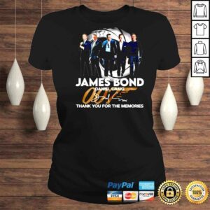 ClassicLadies James Bond Daniel Craig Signatures Thank You For The Memories Shirt