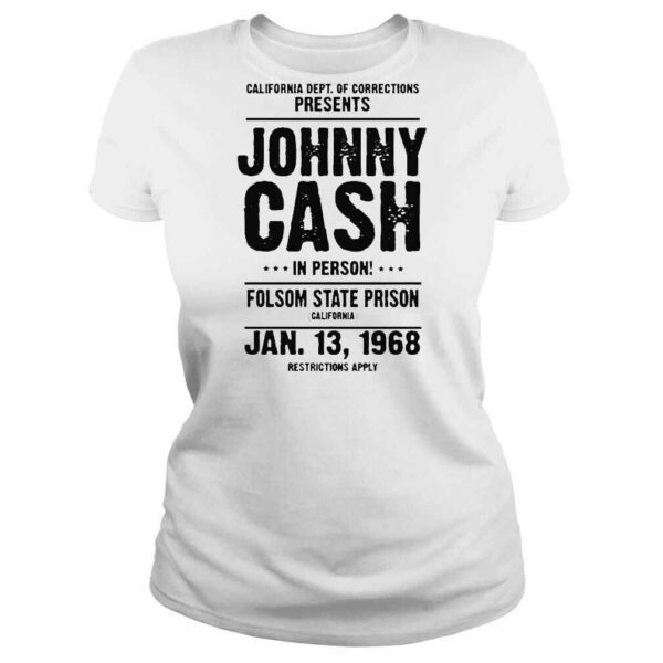 Johnny Cash Folsom State Prison Outlaw Country Music Shirt - Image 3