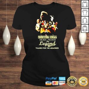 ClassicLadies Johnny Depp the man the myth the legend thanks for the memories shirt