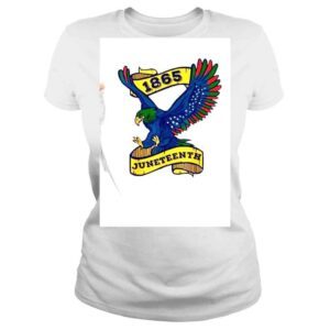 ClassicLadies Juneteenth 1865 Black Freeish Eagle African American Flag Shirt