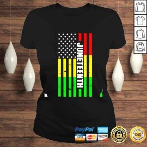 ClassicLadies Juneteenth USA Black History Month Flag shirt