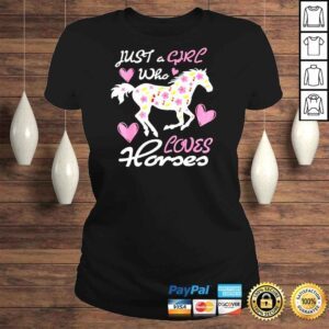 ClassicLadies Just a Girl Who Loves Horses Rider Horse Cowgirl Equestrian Shirt