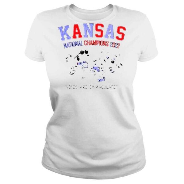 Kansas National Champions 2022 vibes are immaculate shirt - Image 3