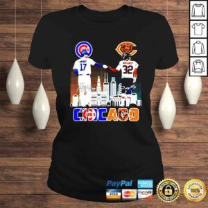 ClassicLadies Kris Bryant 17 Chicago Cubs David Montgomery 32 Chicago Bears Signatures shirt