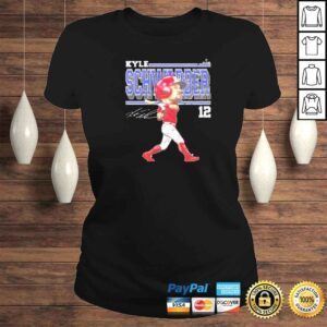 ClassicLadies Kyle Schwarber Philadelphia Cartoon Baseball Signatures Shirt