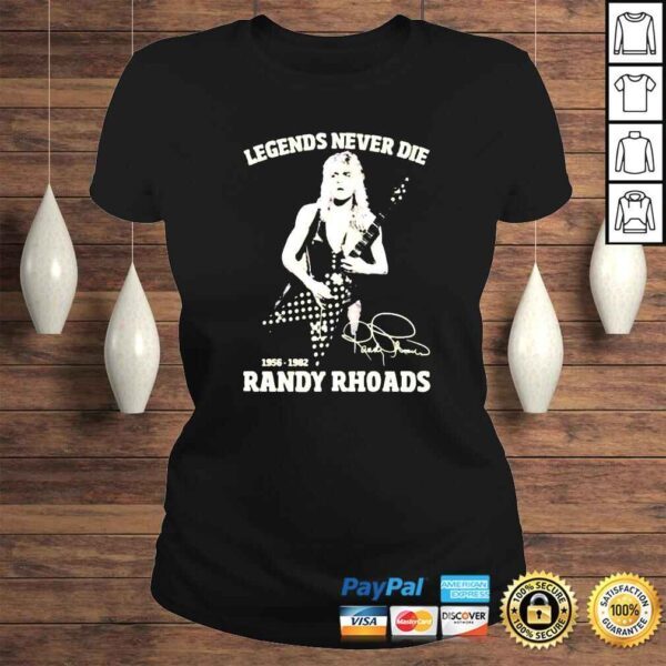 Legends Never Die 19561982 Randy Rhoads singature shirt - Image 3