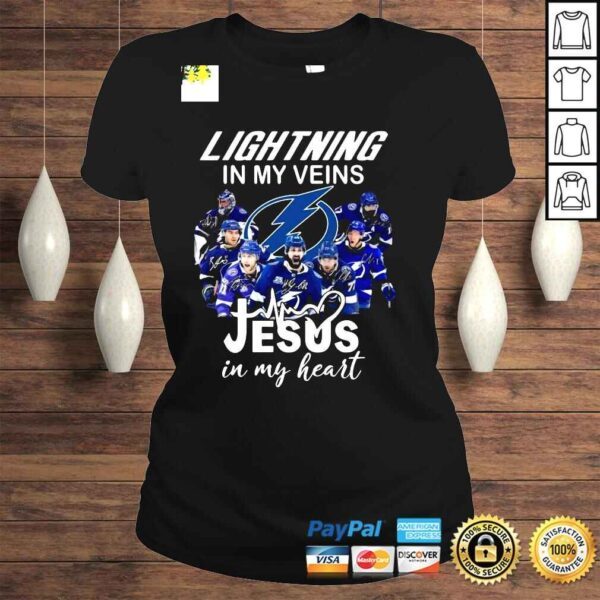 Lightning In My Veins Jesus In My Heart Shirt - Image 3