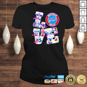 ClassicLadies Love Buffalo Bills Football Team Signatures Shirt