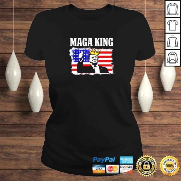 Maga King Anti Biden US Flag Pro Trump TShirt - Image 3