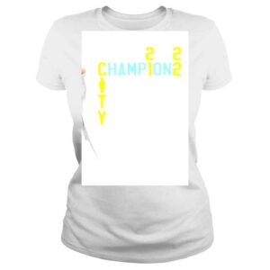 ClassicLadies Manchester City Premier League Champions 20212022 TShirt