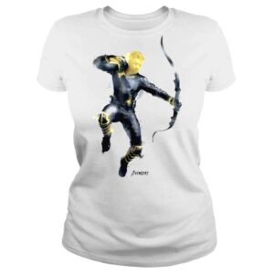 ClassicLadies Marvel Avengers Endgame Hawkeye Spray Paint Graphic Tee