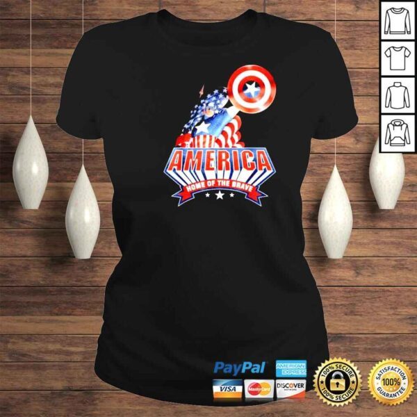 Marvel Captain America Independence day home of the brave stars shirt - Image 3