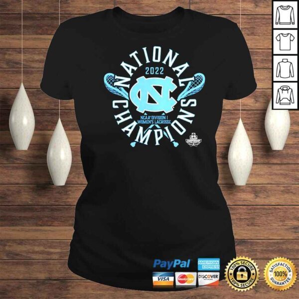 Mens North Carolina Tar Heels 2022 NCAA Womens Lacrosse National Champions Tshirt - Image 3