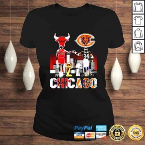 ClassicLadies Michael Jordan 23 Chicago Bulls Payton 34 Chicago Bears signature shirt