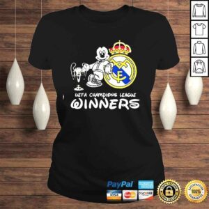 ClassicLadies Mickey Mouse Disney Lover Real Madrid Champion League Winner Shirt