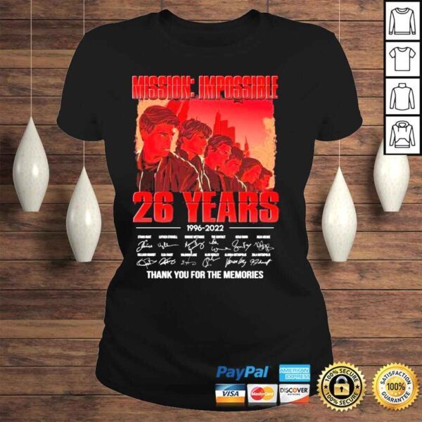 Mission impossible 26 years 1996 2022 thank you for the memories shirt - Image 3