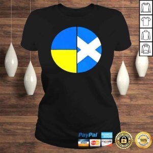 ClassicLadies Mixed Genes Two Flag Pie Chart Scottish Ukrainian Shirt