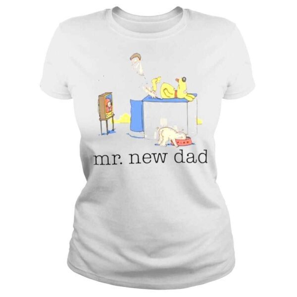 Mr New Dad Diaper Dog Tee Shirt - Image 3