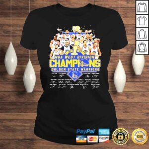 ClassicLadies NBA Western Division Champions 2022 Golden State Warriors Basketball Team Signatures TShirt