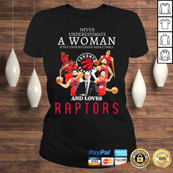 Never underestimate a Woman who understands Basketball and loves Toronto Raptor Shirt - Image 3