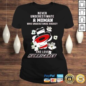 ClassicLadies Never underestimate a Woman who understands Hockey and loves Carolina Hurricanes Shirt