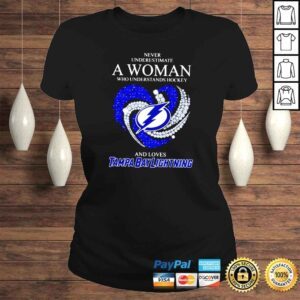 ClassicLadies Never underestimate a woman who understands hockey and loves Tampa Bay Lightning shirt