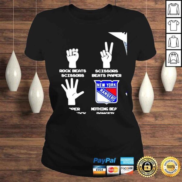 New York Rangers Rock beats scissors scissors beats paper paper beats rock nothing beats Rangers shirt - Image 3