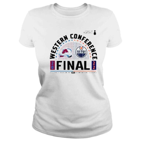 Nhl Colorado Avalanche vs Edmonton Oilers 2022 Stanley Cup Playoffs Western Conference Finals Shirt - Image 3