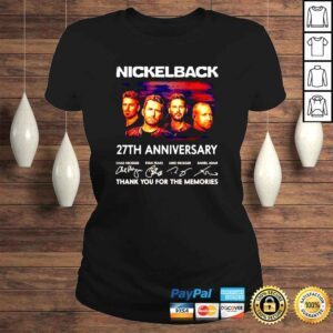 ClassicLadies Nickelback 27th anniversary 19952022 thank you for the memories signatures shirt