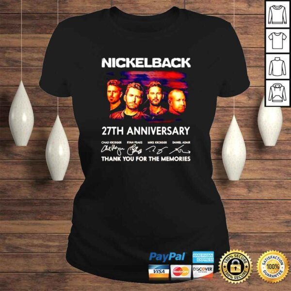 Nickelback 27th anniversary 19952022 thank you for the memories signatures shirt - Image 3