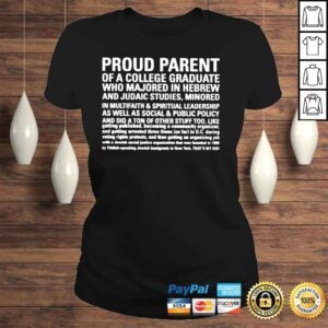 ClassicLadies Noa proud parent of a college graduate who majored in hebrew shirt