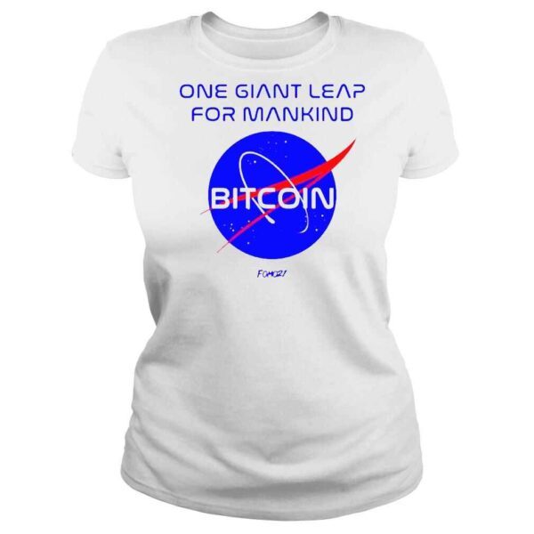 One Giant Leap For Mankind Bitcoin shirt - Image 3