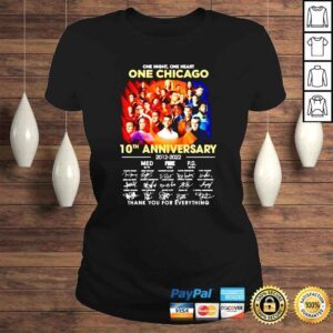 ClassicLadies One night one heart one chicago 10th anniversary 20122022 thank you for everything signatures shirt