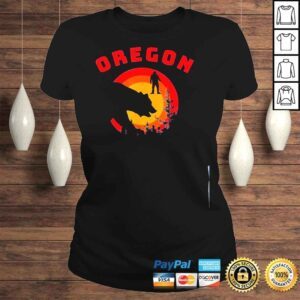 ClassicLadies Oregon bear bigfoot sunset vacation shirt