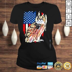 ClassicLadies Owl America flag shirt