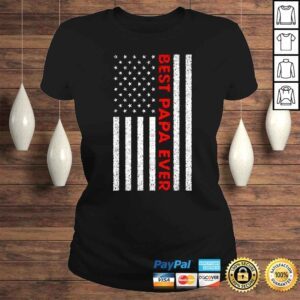 ClassicLadies Papa Ever USA American Flag Fathers Day Shirt