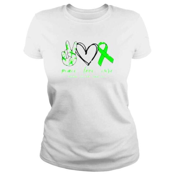 Peace love cure Bipolar Disorder Awareness shirt - Image 3