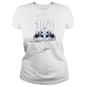 ClassicLadies Pierre Gasly Formula One F1 Alpha Tauri Racing siganture shirt