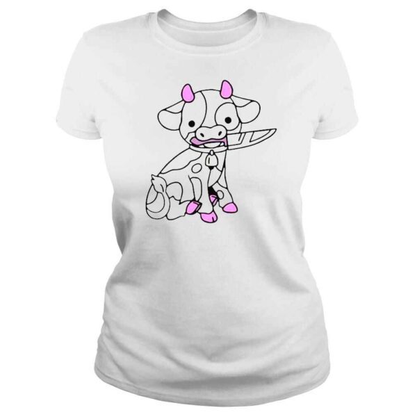 Pink Cow Knife Boyfriend shirt - Image 3