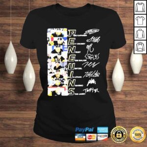 ClassicLadies Pittsburgh Penguins Hockey Team Signatures T Shirt