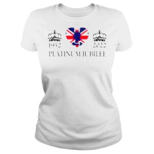 ClassicLadies Platinum Jubilee 1952 – 2022 Celebration British Monarch Queen Elizabeth II Union Jack Royal Crown shirt