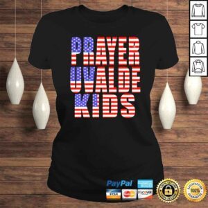 ClassicLadies Pray For Uvalde Texas Kids Flag America TShirt